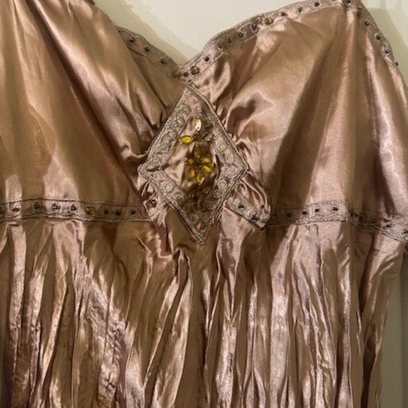 American Rag || Gold Camisole with Rhinestone Design || Size L || 100% Polyester - Picture 2 of 3